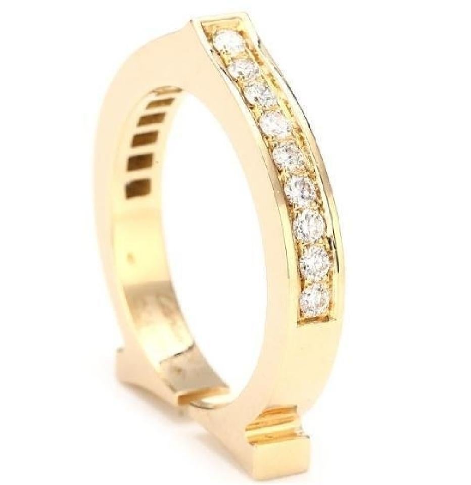 Women's Cartier 18 Karat Yellow Gold Ring with Diamonds For Sale