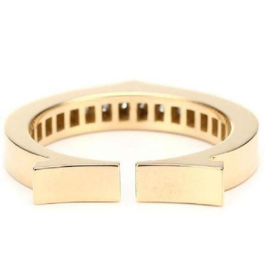 Cartier 18 Karat Yellow Gold Ring with Diamonds For Sale 1
