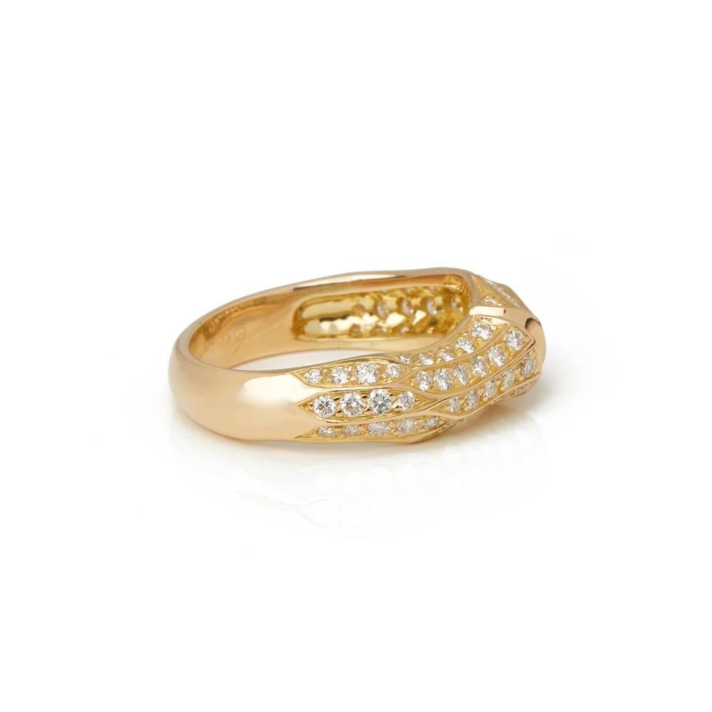 Code: COM1575
Brand: Cartier
Description: 18k Yellow Gold Diamond Bamboo Ring
Accompanied With: Cartier Box
Gender: Ladies
UK Ring Size: N 1/2
EU Ring Size: 54 1/2
US Ring Size: 7
Resizing Possible?: YES
Band Width: 4mm
Condition: 9
Material: Yellow