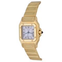 Cartier 18 Karat Yellow Gold Santos Midsize Automatic Wristwatch