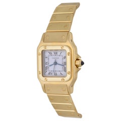 Cartier 18 Karat Yellow Gold Santos Midsize Automatic Wristwatch Cartier 18 Karat Yellow Gold Santos Midsize Automatic Wristwatch