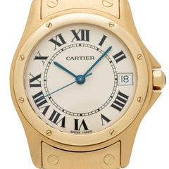 Cartier 18 Karat Yellow Gold Santos Ronde Model W20028g1