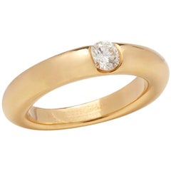 Cartier 18 Karat Yellow Gold Solitaire 0.25 Carat Solitaire Diamond ...