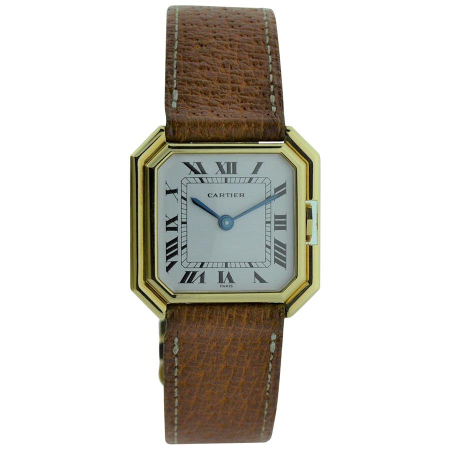 Cartier 18 Karat Yellow Gold Tank Centure