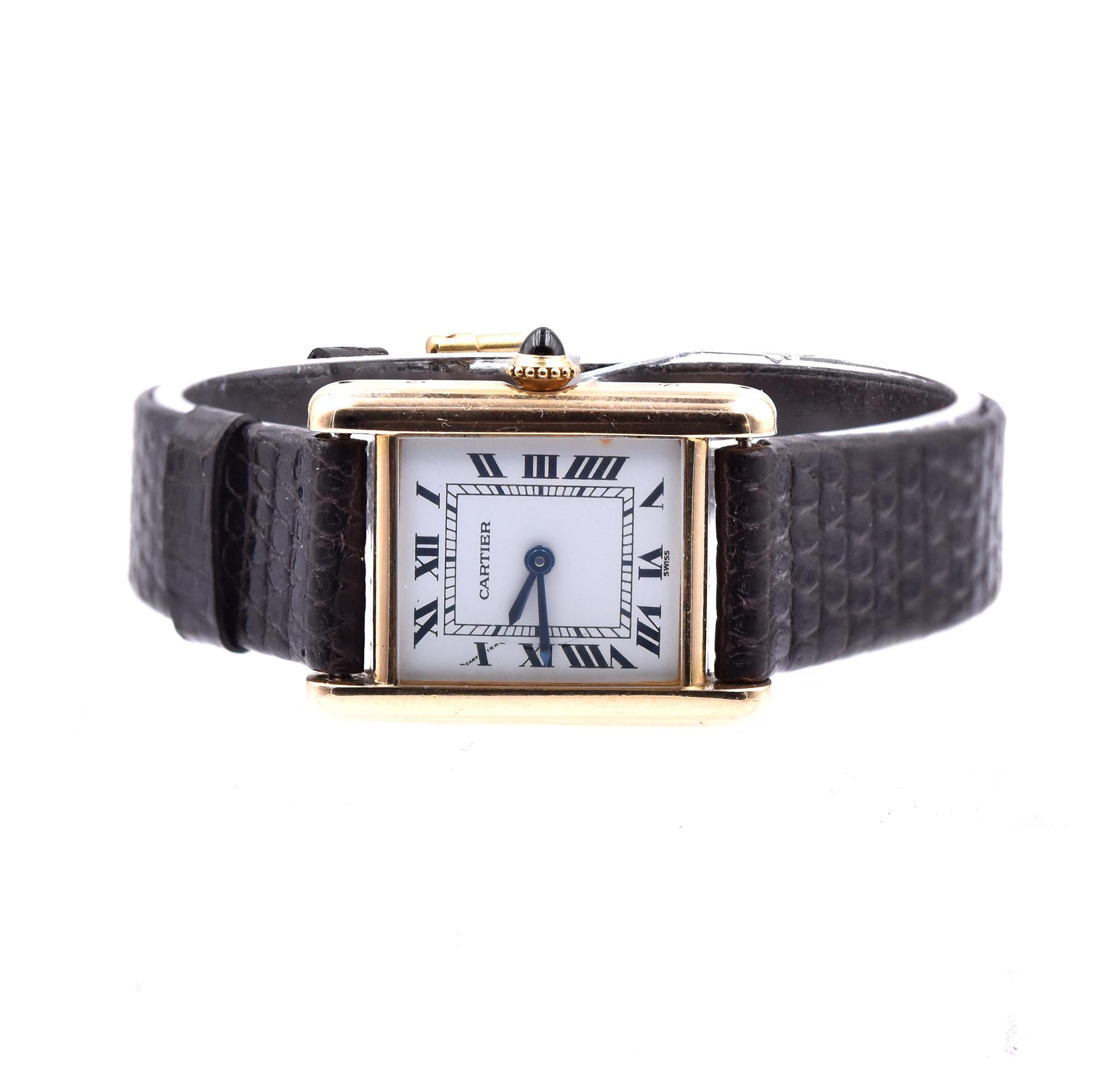 cartier flip watch