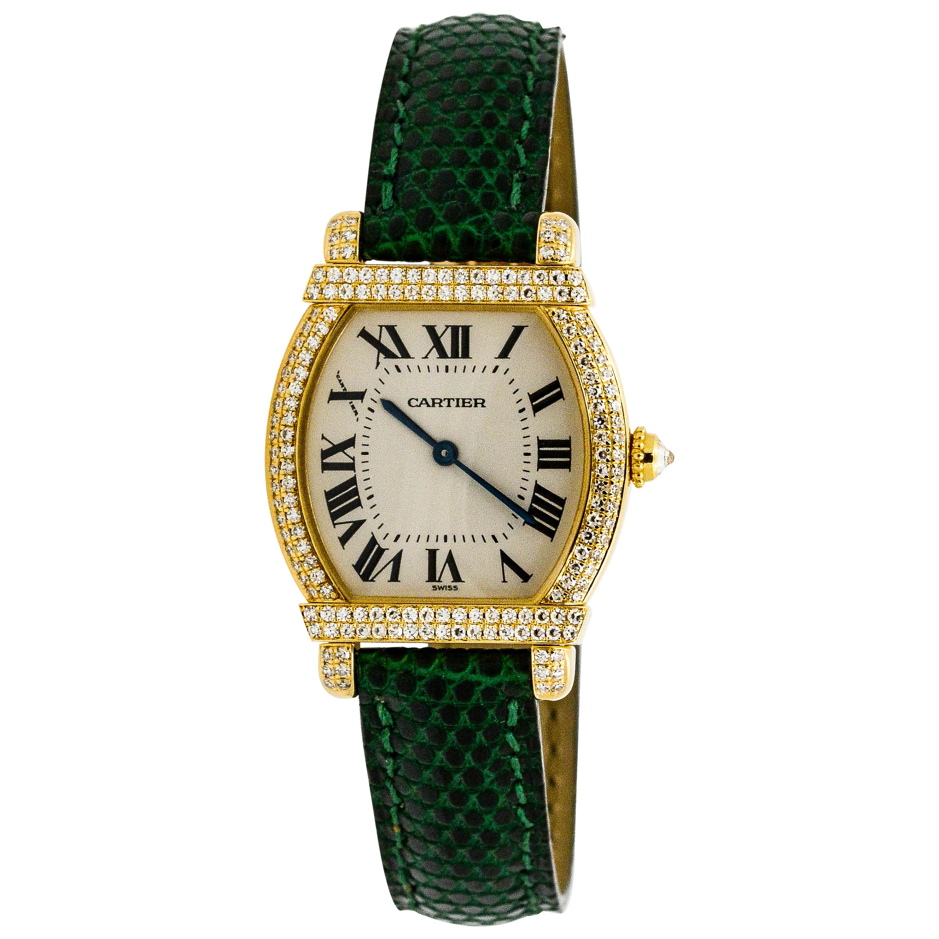 Cartier 18 Karat Yellow Gold Tortue Chinoise Watch