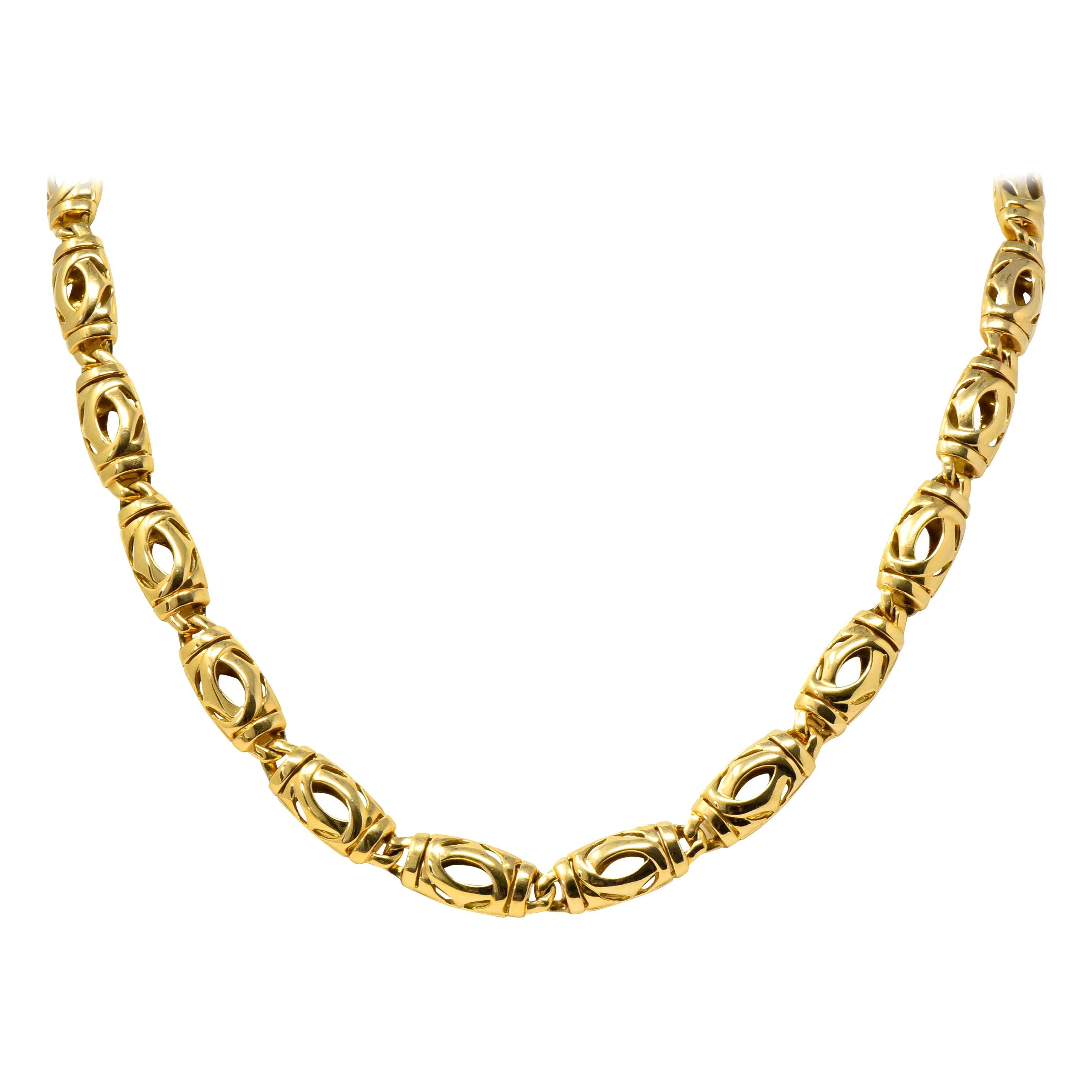 Cartier 18 Karat Yellow Gold Unisex Chain Necklace