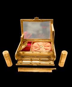 Cartier Vanity Case rare en or jaune 18 carats 279 grammes, Art déco, or 279 gm