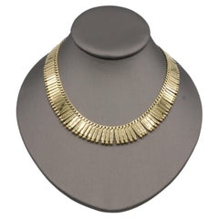 Cartier 18 Karat Yellow Gold Vintage Fringe Link Chain Cleopatra Choker Necklace