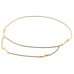 Cartier Panthere Yellow Gold Vintage 6 Motif Rope Necklace