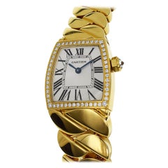 Cartier 18 Karat Yellow Gold WE60040H La Dona Diamond Bezel Watch