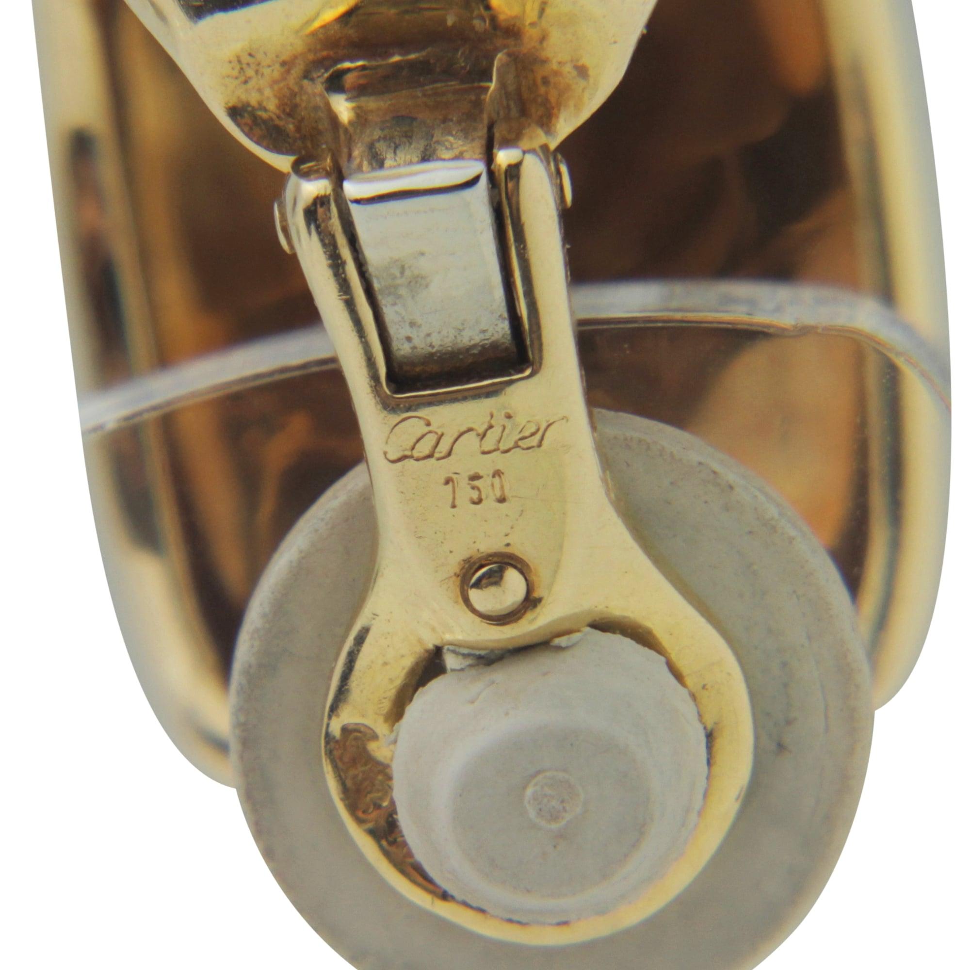 Cartier 18 Karat Yellow Gold Wide Half Hoop Clip on Earrings, Circa 1999 For Sale 4
