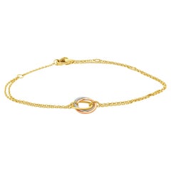 Cartier 18 Karat Yellow, White, and Rose Gold Trinity Bracelet
