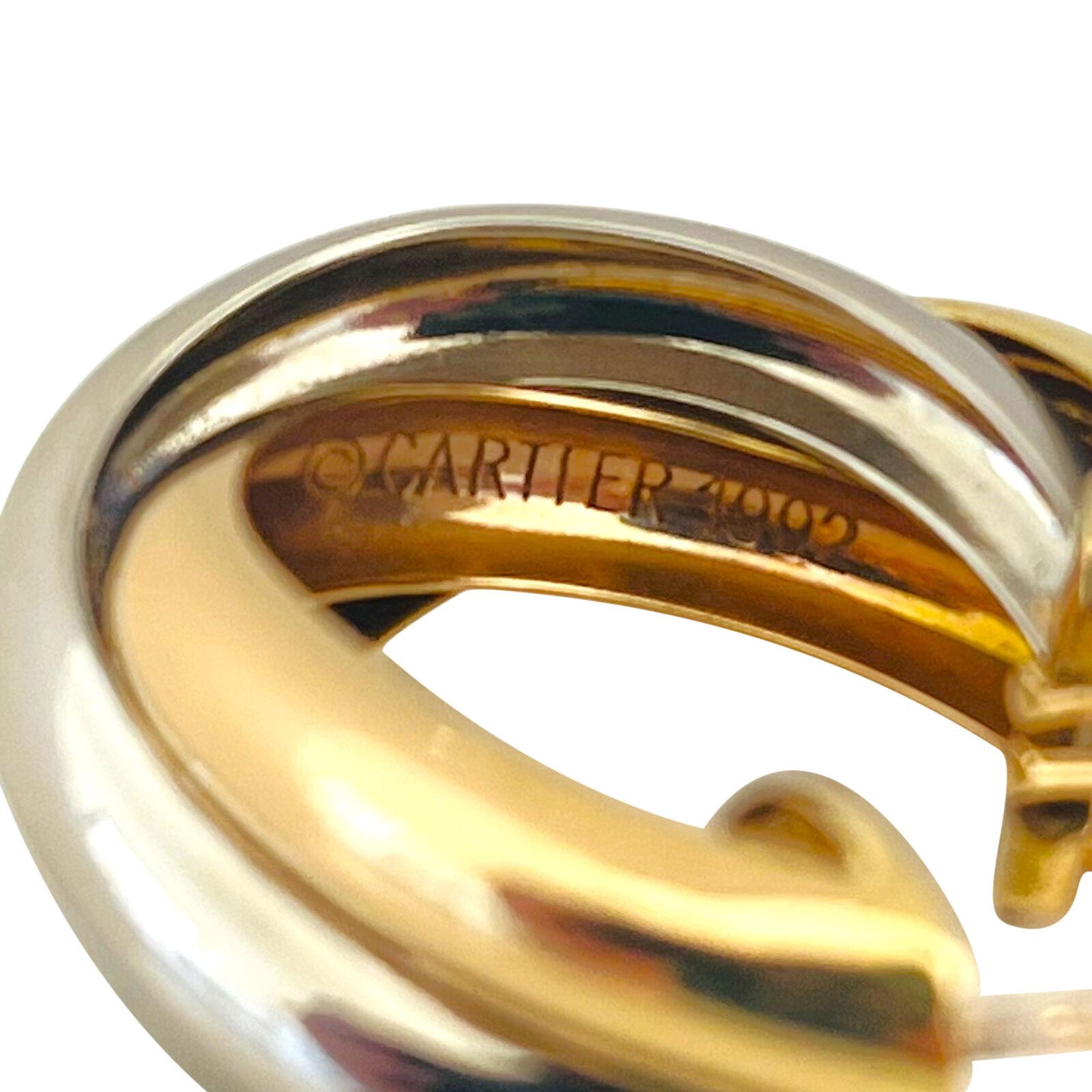 Cartier Trinity-Ohrringe aus 18 Karat Gelb-Weiß- und Roségold 2