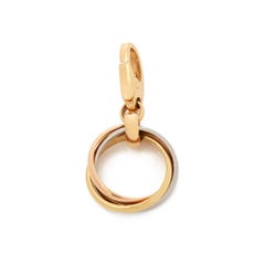 Cartier 18 Karat Yellow, White & Rose Gold Trinity Charm Pendant