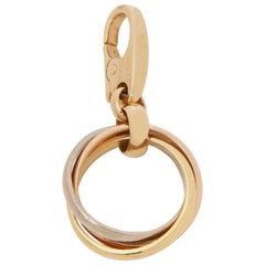 Cartier 18 Karat Yellow, White & Rose Gold Trinity Charm Pendant