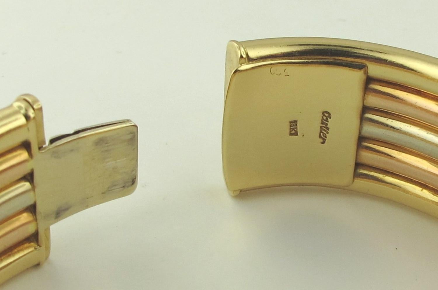 Cartier 18 Karat Tri-Colored Gold Bangle Bracelet 1
