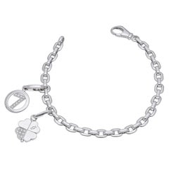 Cartier 18 Kt. White Gold Diamonds Charms Bracelet