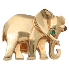Cartier 18 Kt. Yellow Gold Animalier Elephant-shaped Brooch, 1950
