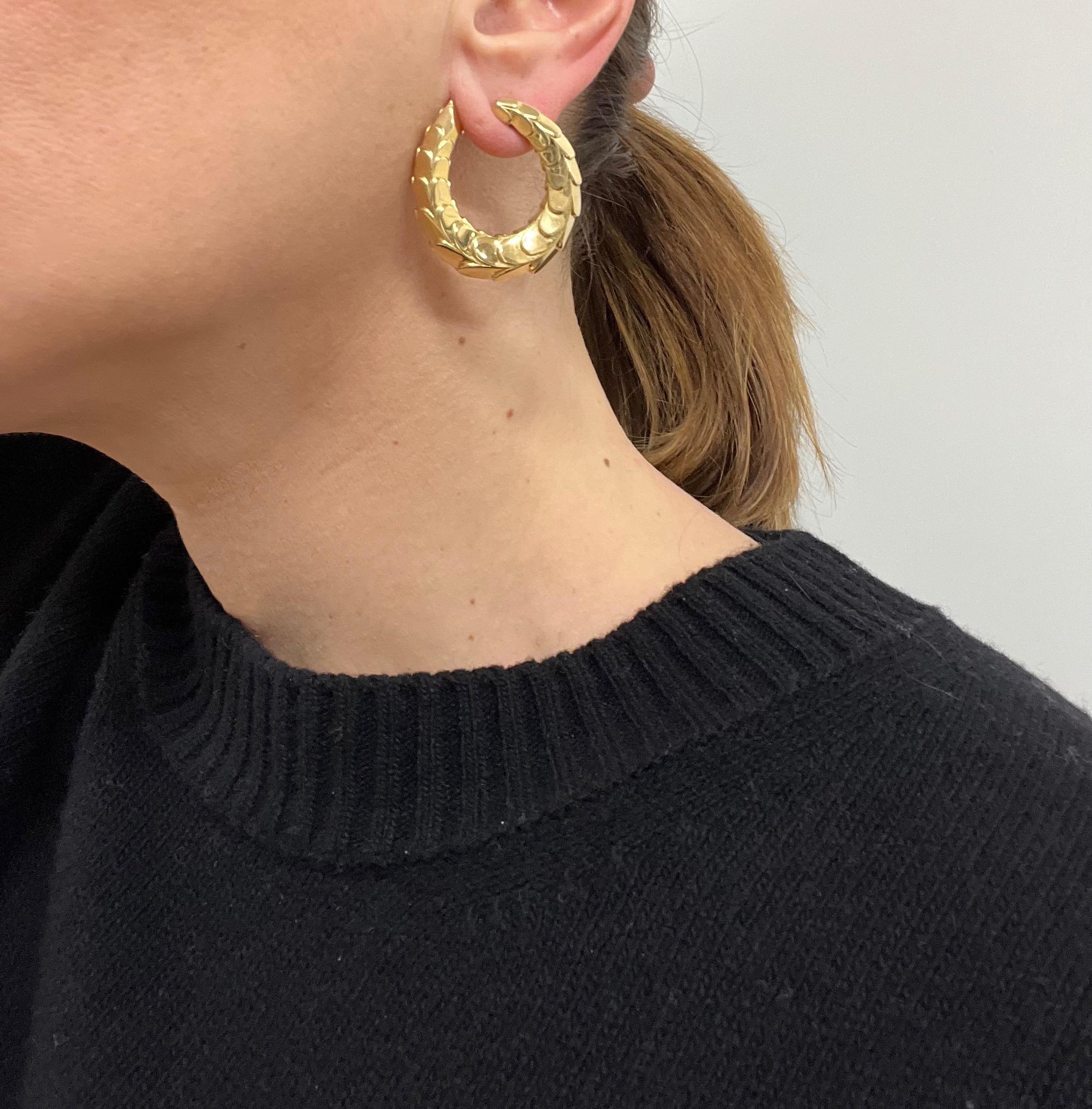 Cartier: 18 Kt. Gelbgold-Ohrringe 1980 ca. Damen