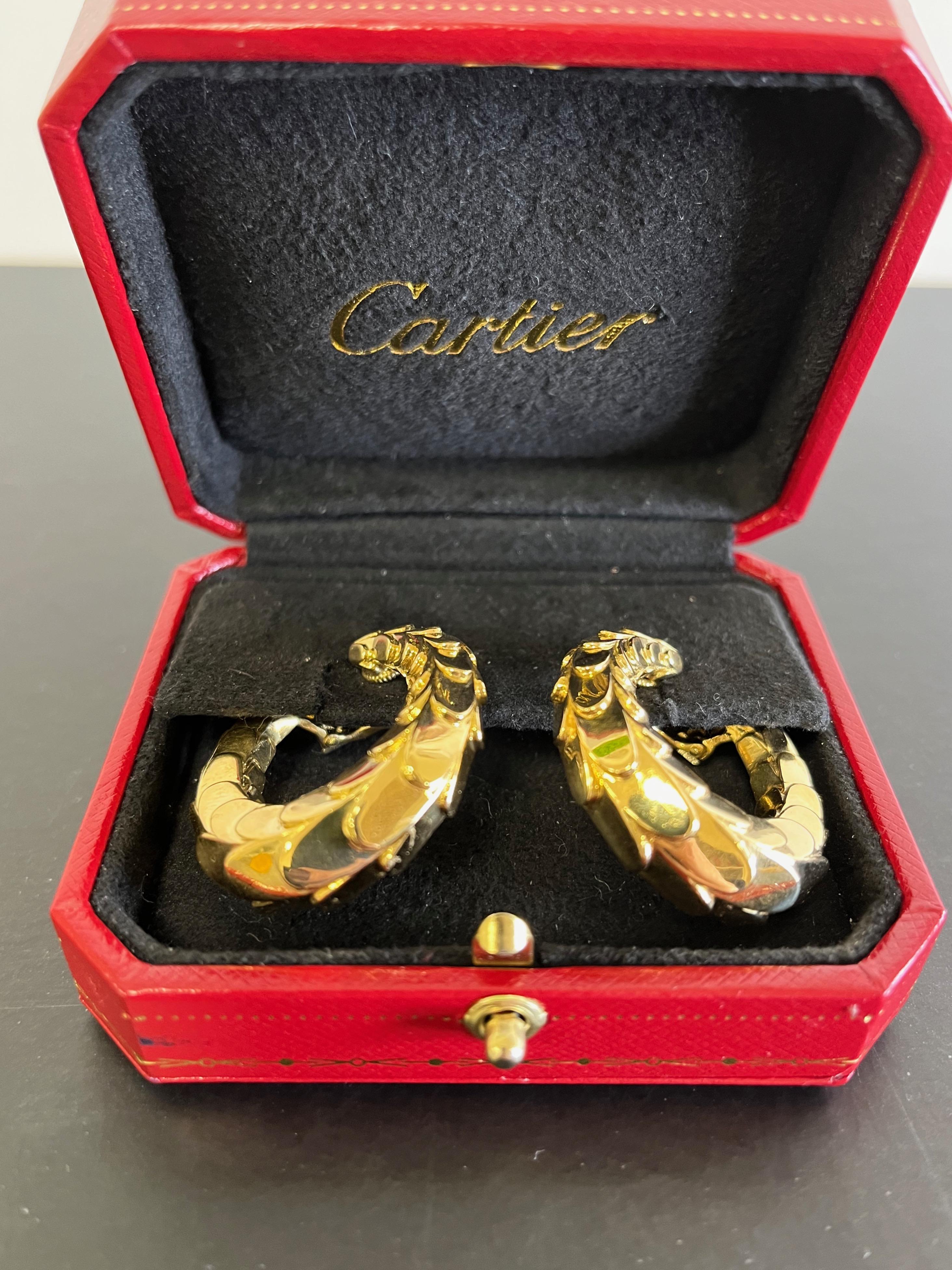 Cartier: 18 Kt. Gelbgold-Ohrringe 1980 ca. 2