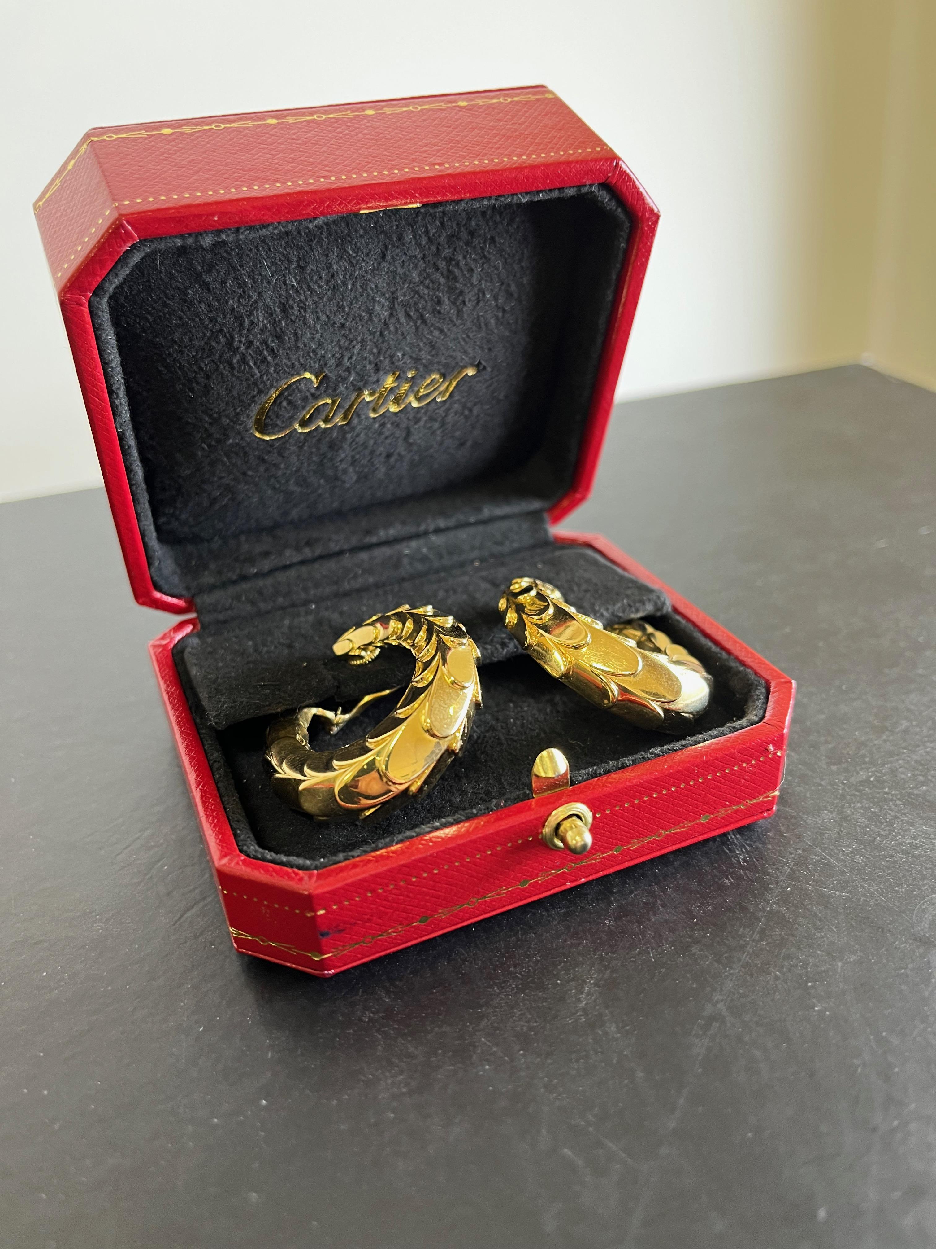 Cartier: 18 Kt. Gelbgold-Ohrringe 1980 ca. 3