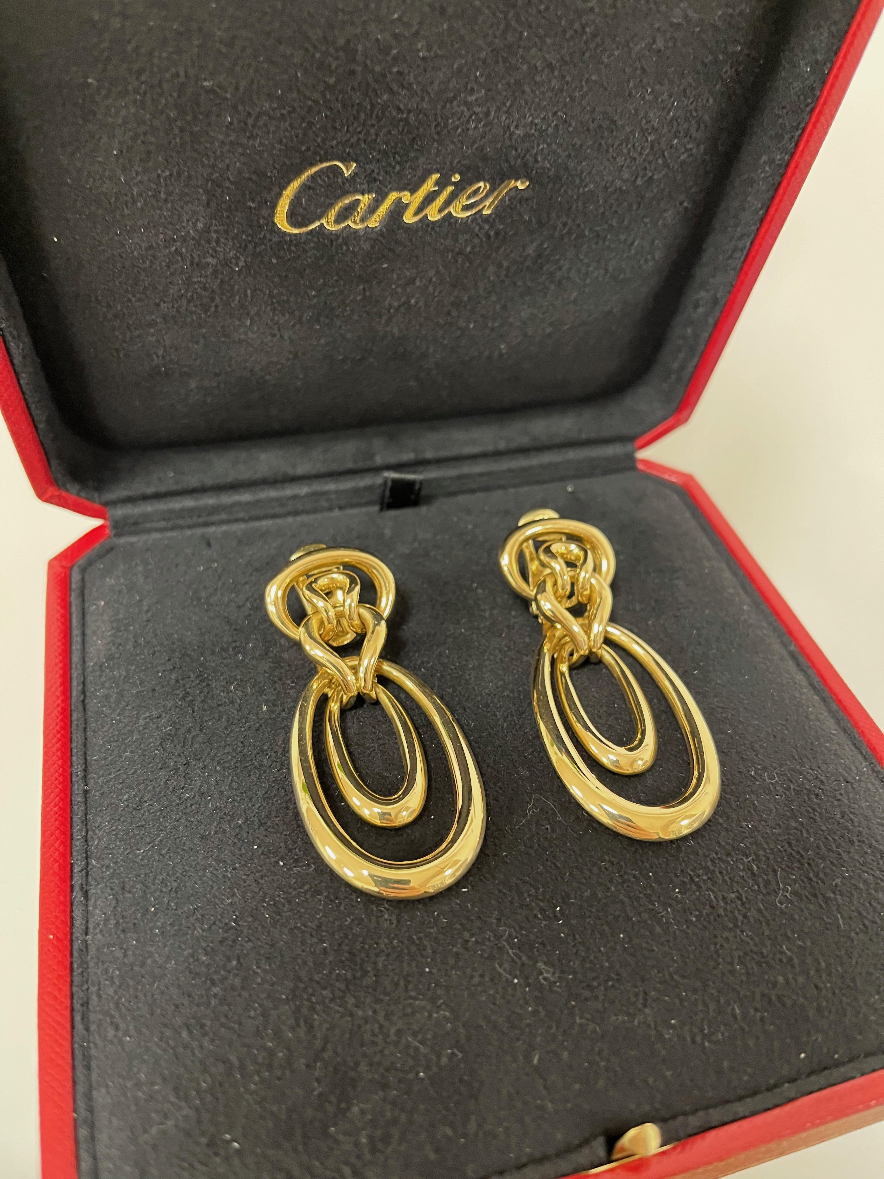 Cartier 18 Kt. Yellow Gold Earrings 1980 ca. 2