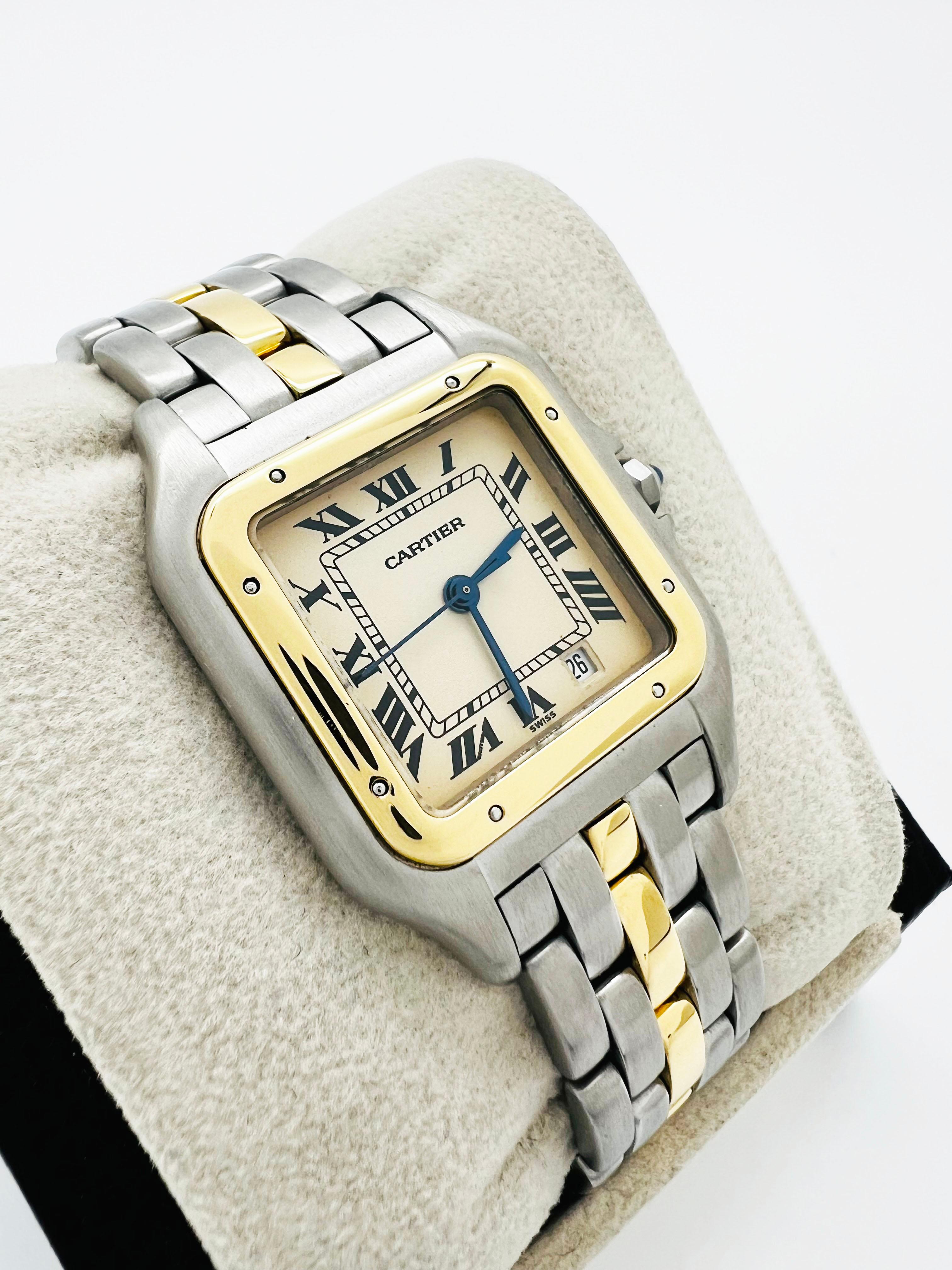 Cartier 187949 Panthere One Row 18K Yellow Gold Stainless Steel Midsize 4