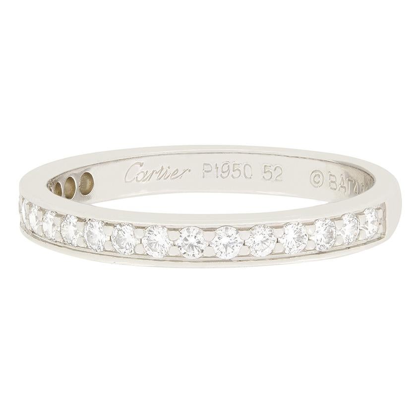 Brilliant Cut Cartier ‘1895’ 0.27ct Diamond Wedding Band For Sale
