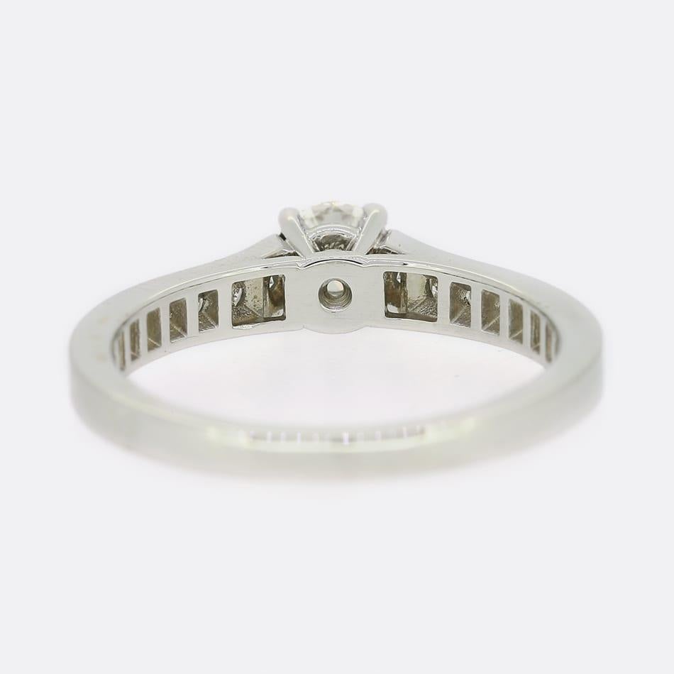 Cartier 1895 0.34 Carat Diamond Engagement Ring In Good Condition In London, GB