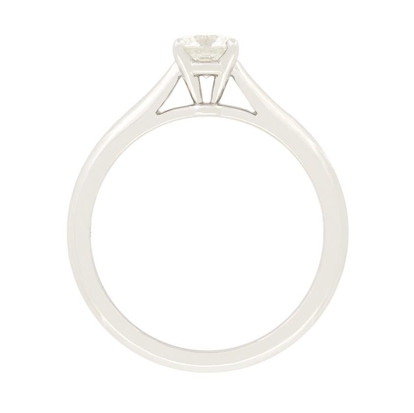Brilliant Cut Cartier ‘1895’ 0.40ct Diamond Solitaire Ring.