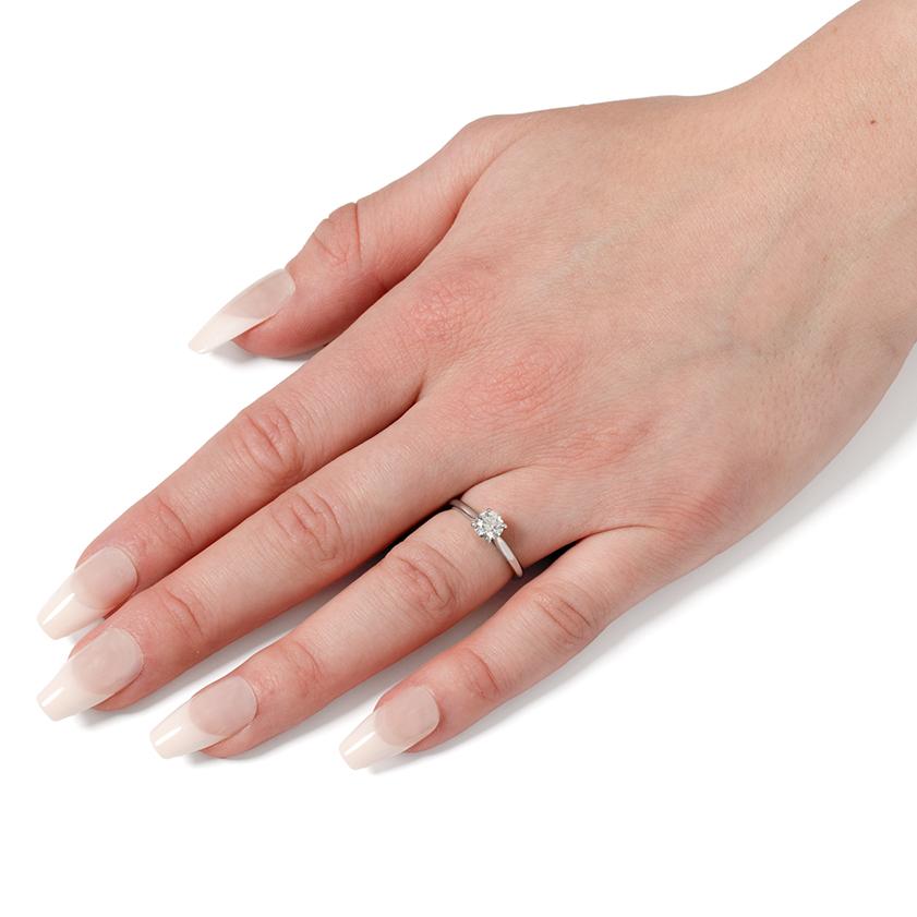 Cartier ‘1895’ 0.50ct Diamond Solitaire Ring In Good Condition For Sale In London, GB