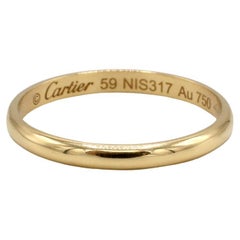 Cartier 1895 18 Karat Yellow Gold Wedding Band Ring