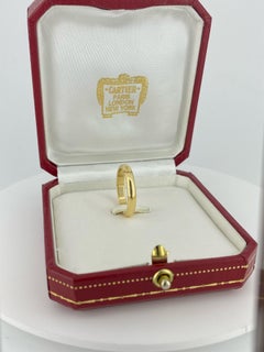 Cartier 1895 18K 750 Yellow Gold Rounded Shank Wedding Band, size: 56 + Box
