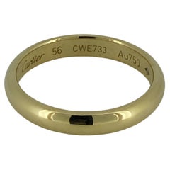Cartier 1895 18K 750 Yellow Gold Rounded Shank Wedding Band, size: 56 + Box