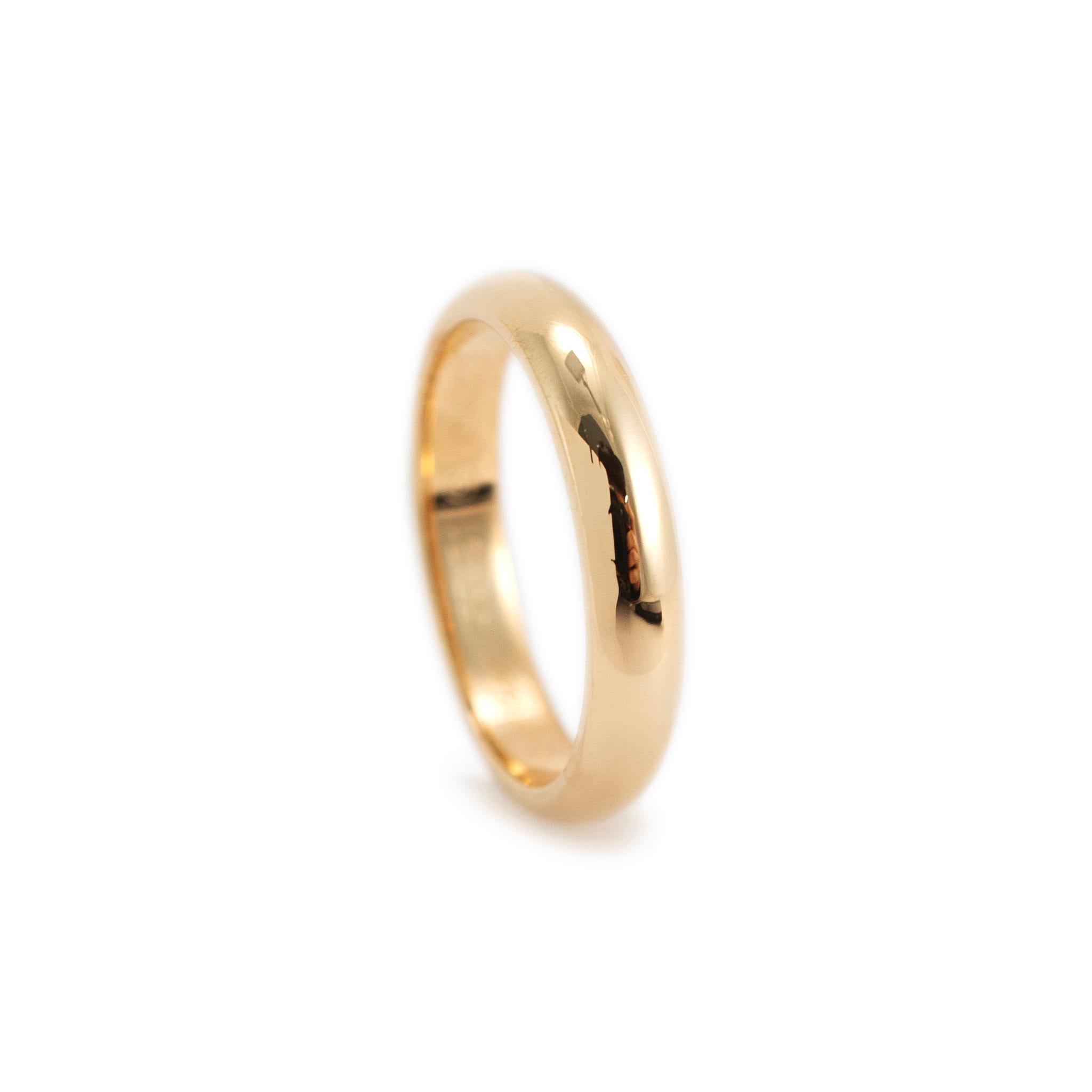 Women's or Men's Cartier 1895 18K Yellow Gold Classic Wedding Band