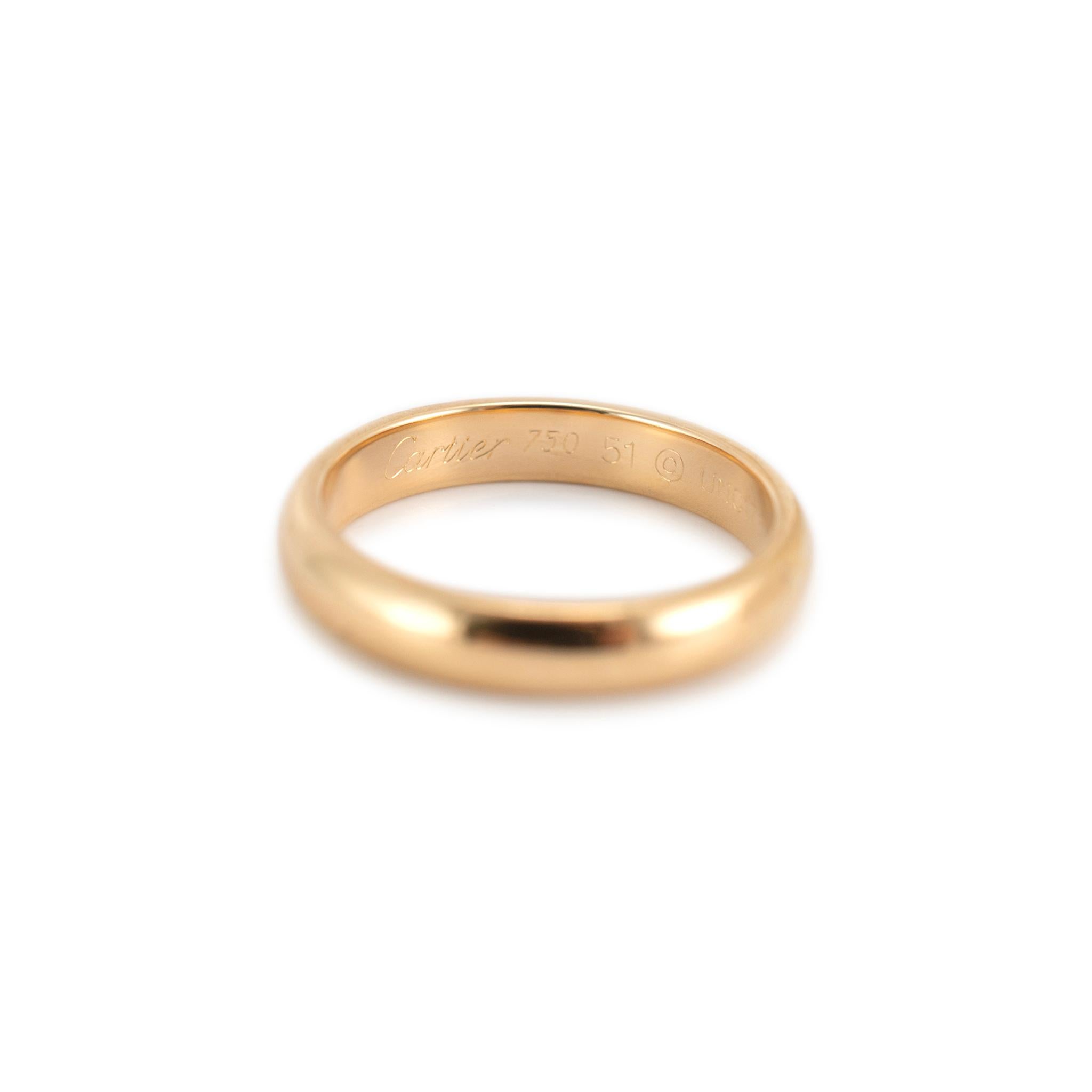 Cartier 1895 18K Yellow Gold Classic Wedding Band 1