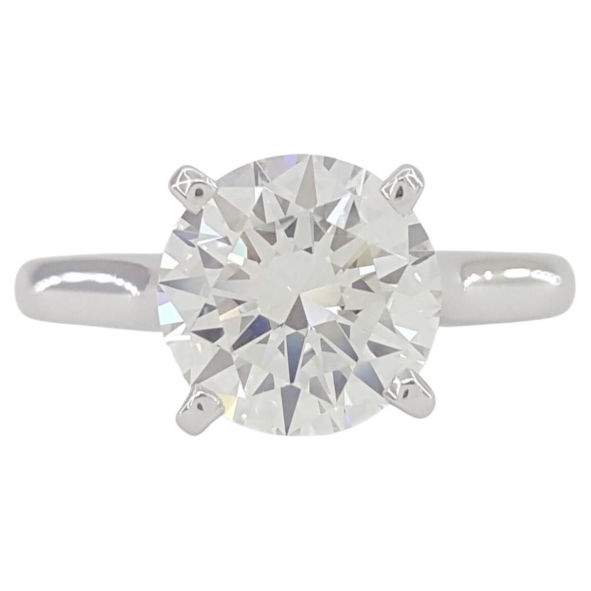 Anillo de compromiso Cartier 1895 Brillante Diamante Solitario Platino Certificado GIA