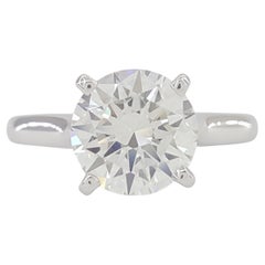 Cartier 1895 Brilliant Diamond Solitaire Platinum Engagement Ring GIA Certified