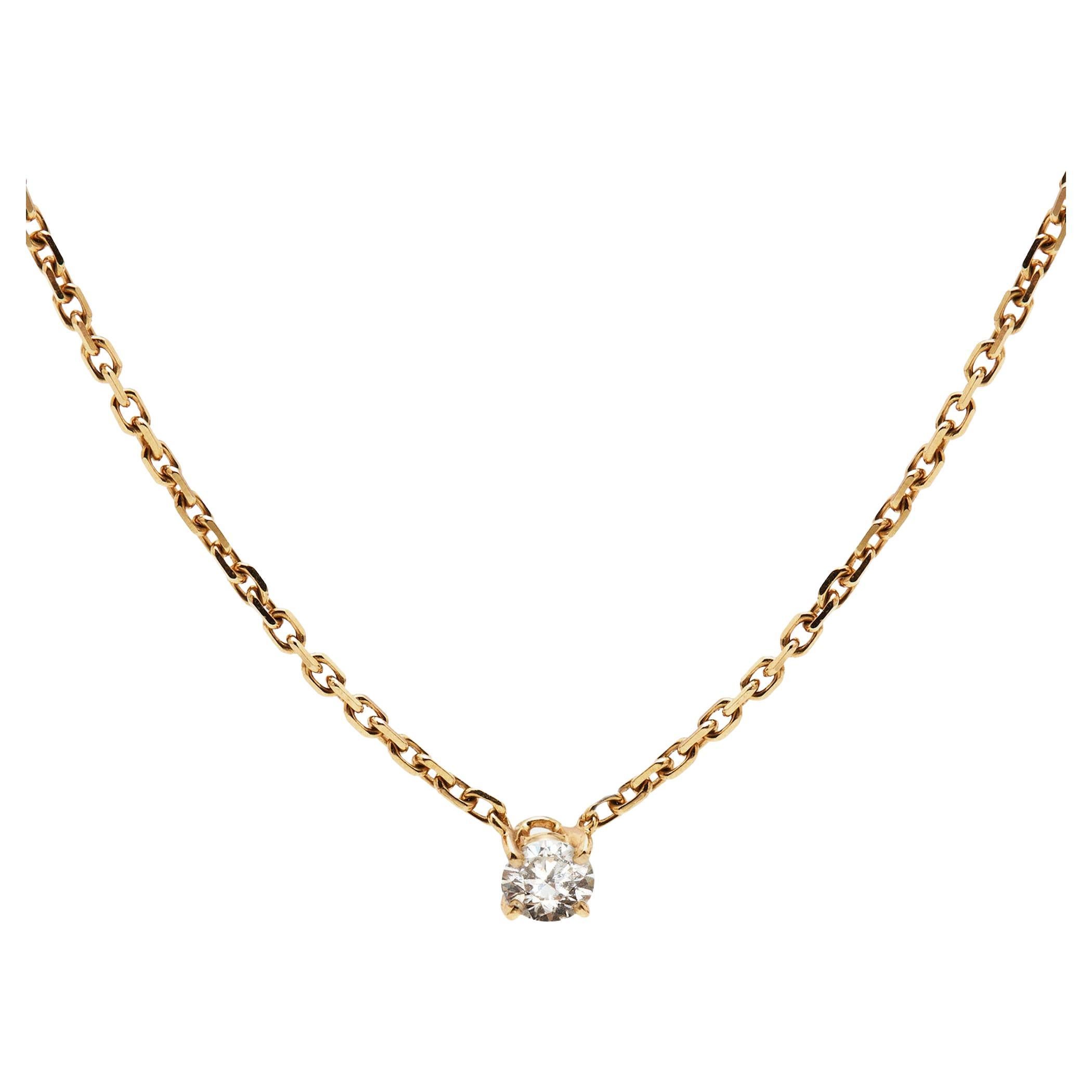 Cartier 1895 Diamant-Halskette aus 18 Karat Gelbgold