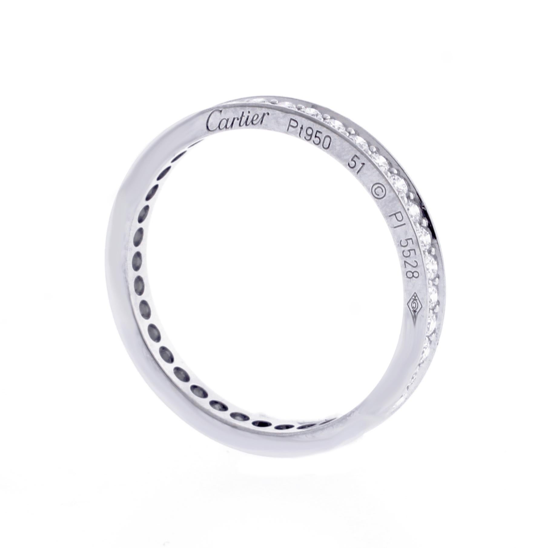 Round Cut Cartier 1895 Diamond Band Ring