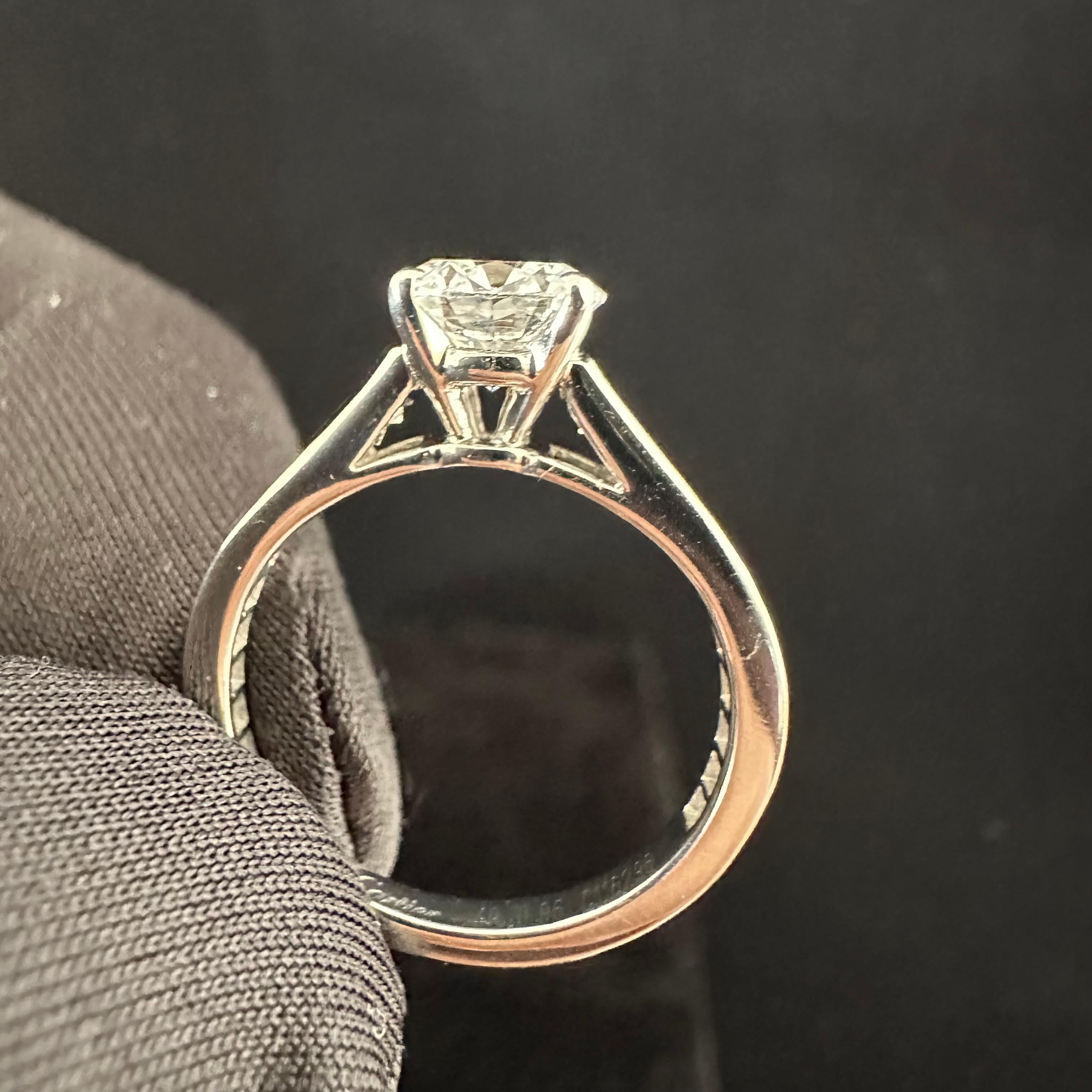 Brilliant Cut Cartier 1895 Diamond Engageant Ring  For Sale