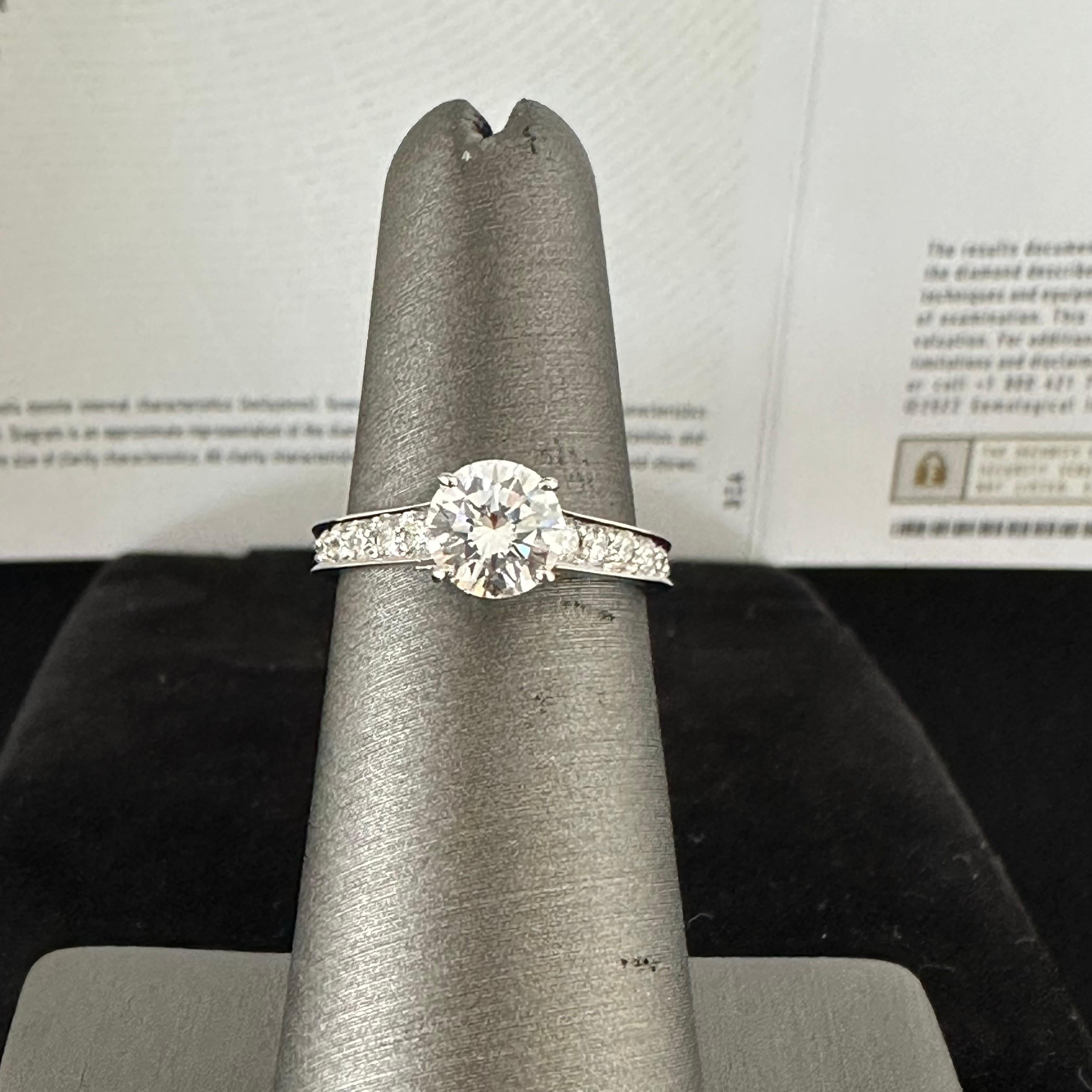 Cartier 1895 Diamond Engageant Ring  In Good Condition For Sale In Beverly Hills, CA