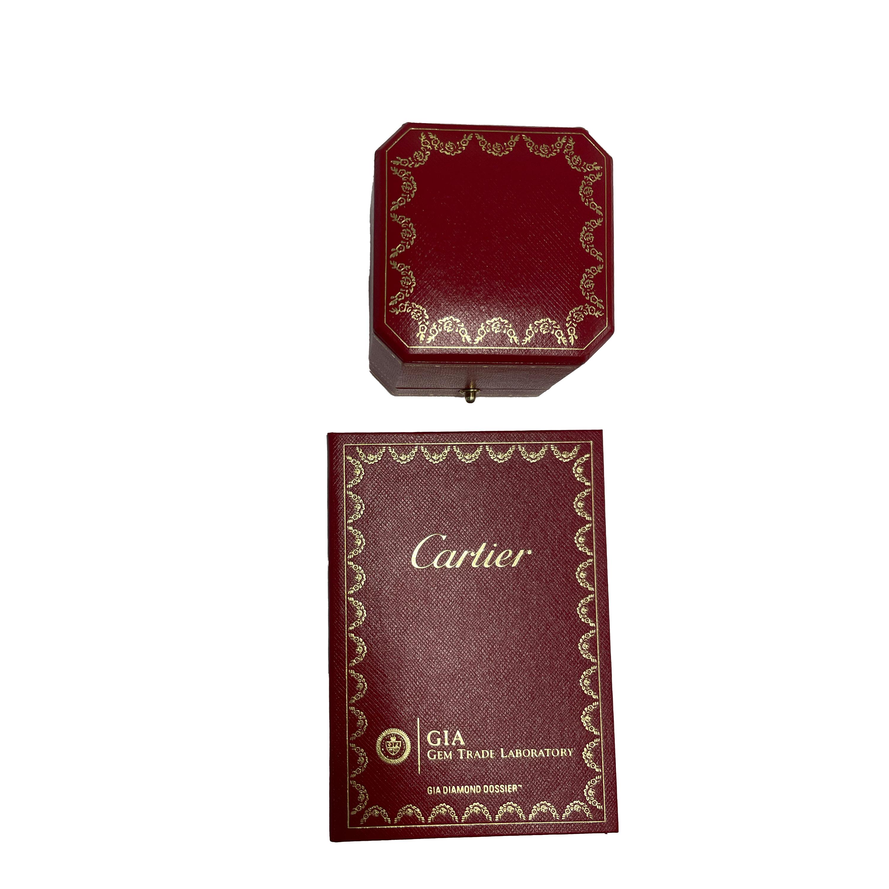 Cartier 1895 Diamond Engagement Ring in  Platinum E VS2 0.31 CTW For Sale 1
