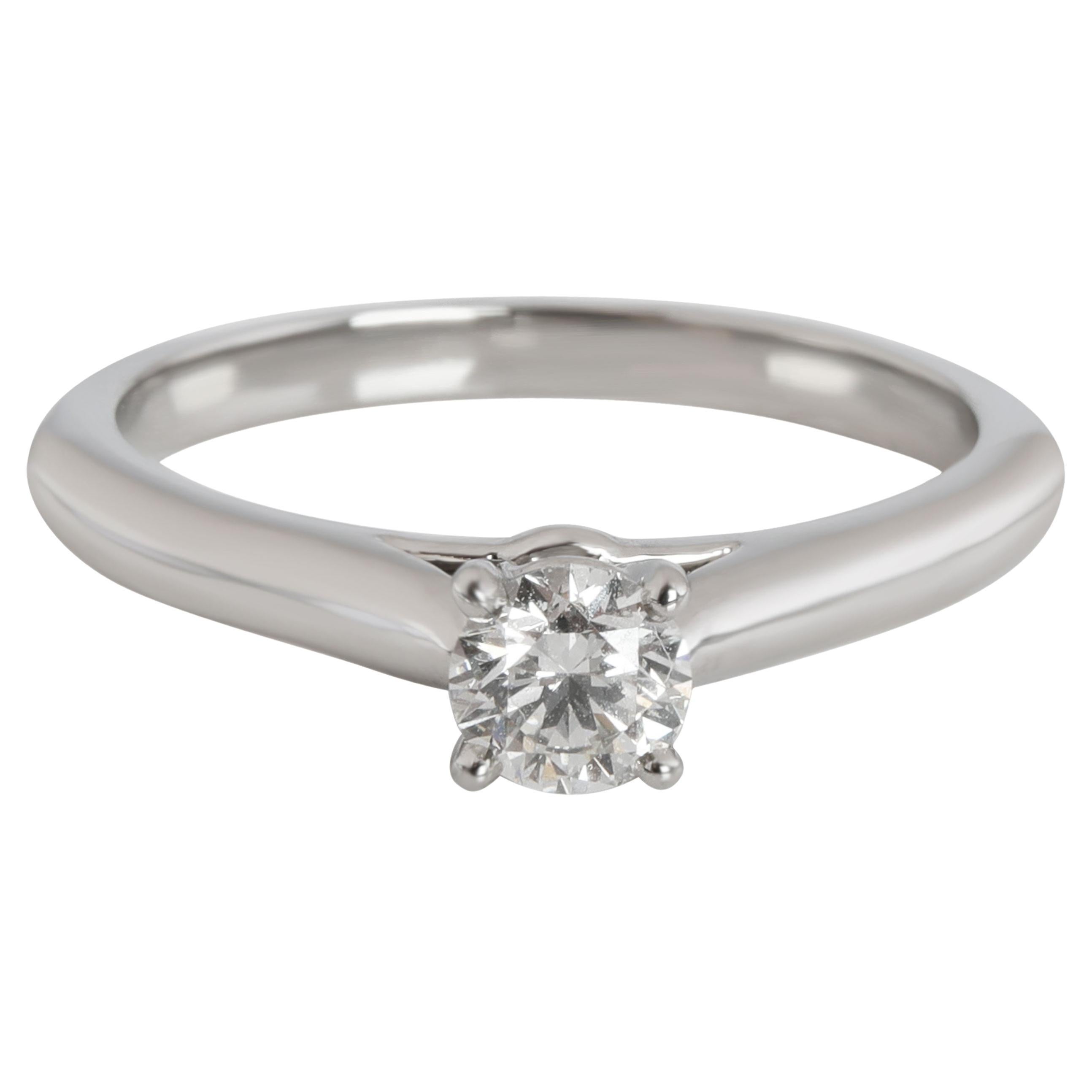 Cartier 1895 Diamond Engagement Ring in Platinum H VVS1 0.3 CT For Sale
