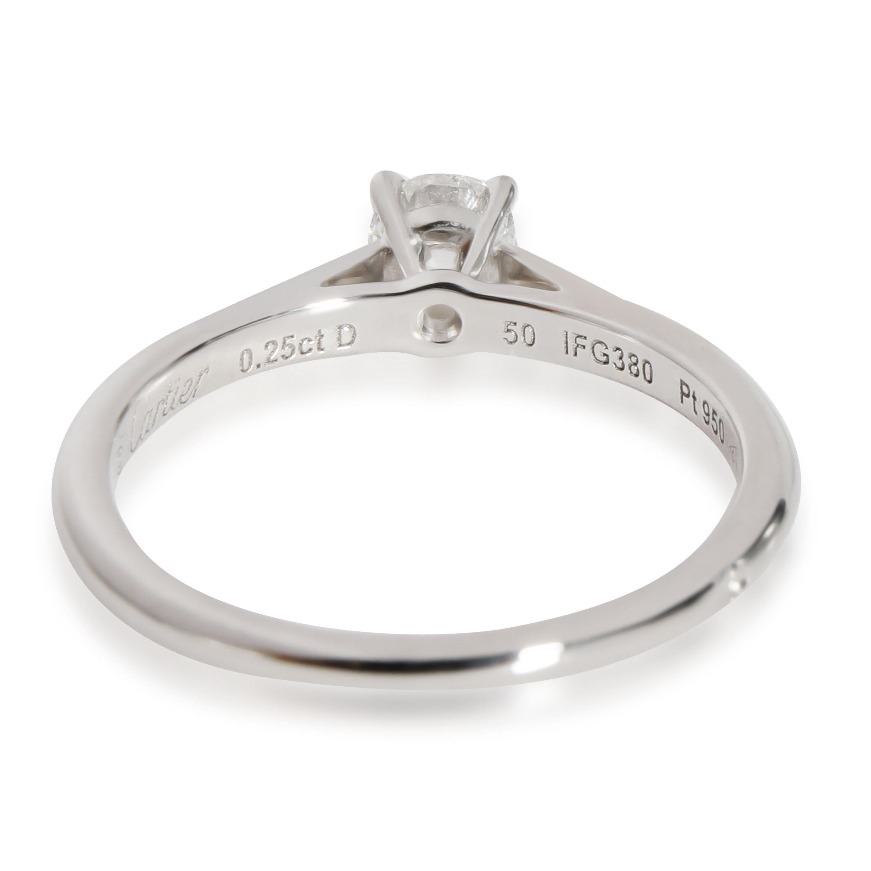 Cartier 1895 Diamond Solitaire Engagement Ring in Platinum E IF 0.25 CTW

PRIMARY DETAILS
SKU: 112530
Listing Title: Cartier 1895 Diamond Solitaire Engagement Ring in Platinum E IF 0.25 CTW
Condition Description: Retails for 3,400 USD. In excellent