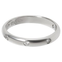 Cartier: Platin Ehering mit Diamant 0,03 Karat, 1895 Cartier