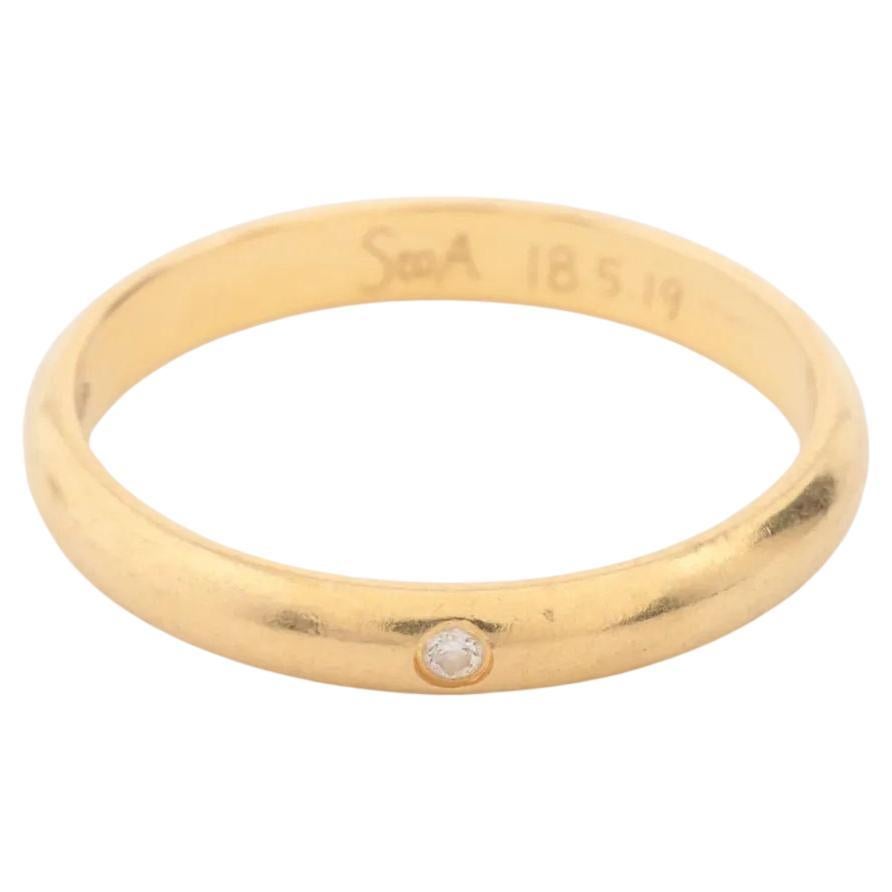 Cartier 1895 Diamond Wedding Ring Yellow Gold