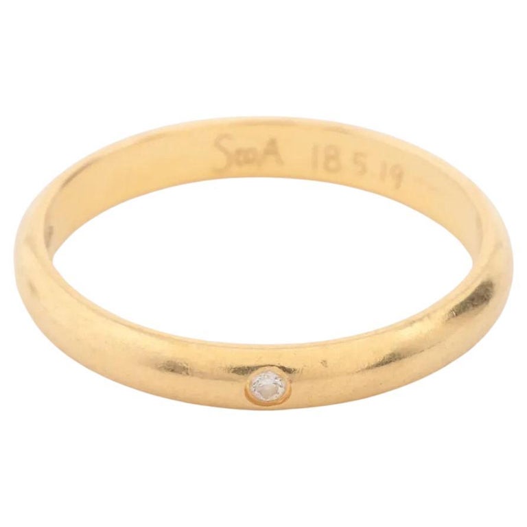 Gold Diamond Ring Cartier Solitaire 1895 Gelbgold 1895 Trauring