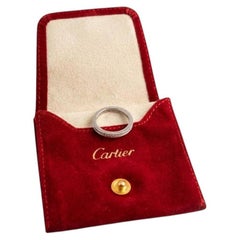 Alliance en or blanc 18 cartier 1895 à pavé de diamants pour l'éternité